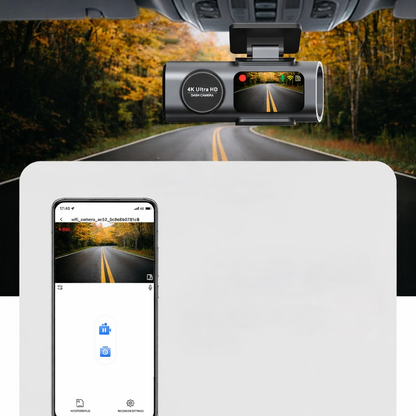 Dashcam 4K UHD avec Wi-Fi et GPS