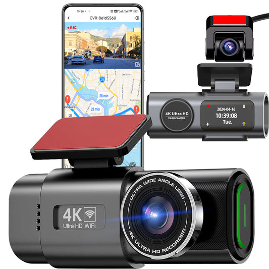 Dashcam 4K UHD avec Wi-Fi et GPS